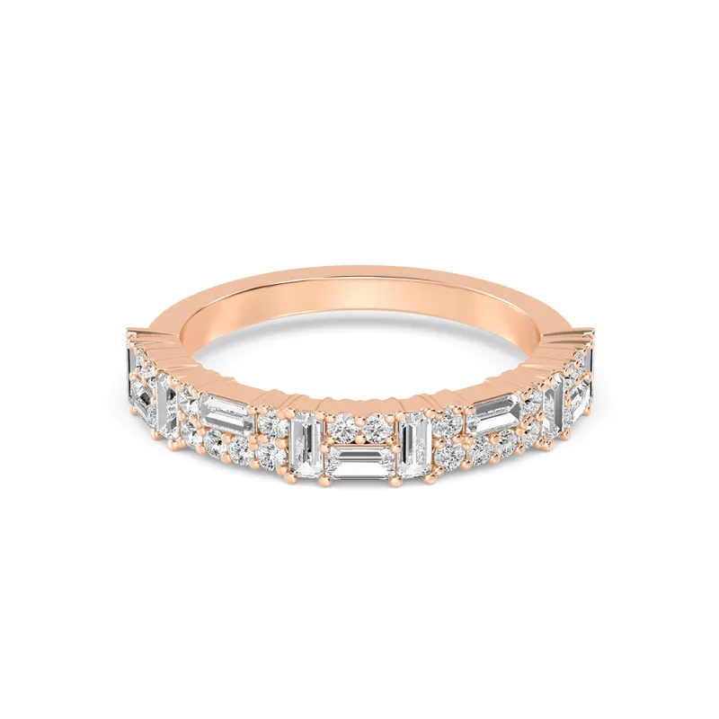 Sylvie Mixed-Cut Lab-Grown Diamond Ring in rose gold — view 1