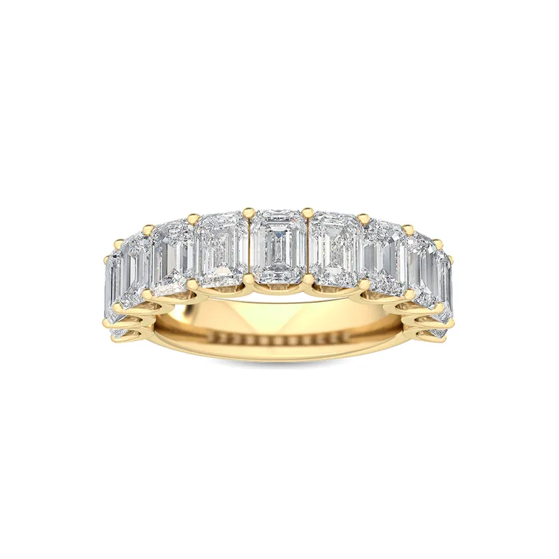 Brigitte Emerald Lab-Grown Diamond Ring in yellow gold — view 1