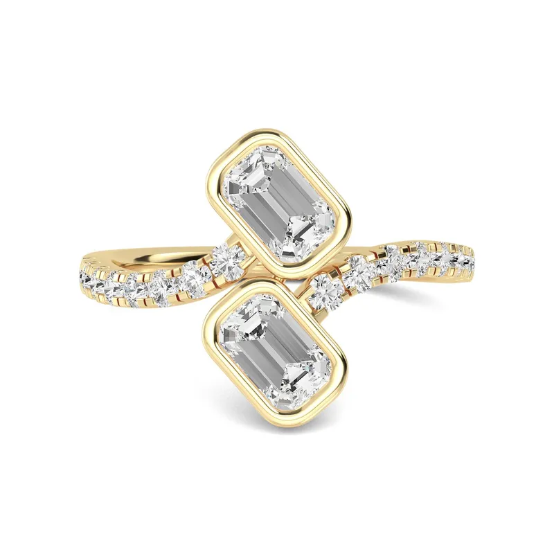 Celeste Mixed-Cut Lab-Grown Diamond Ring in yellow gold — view 1