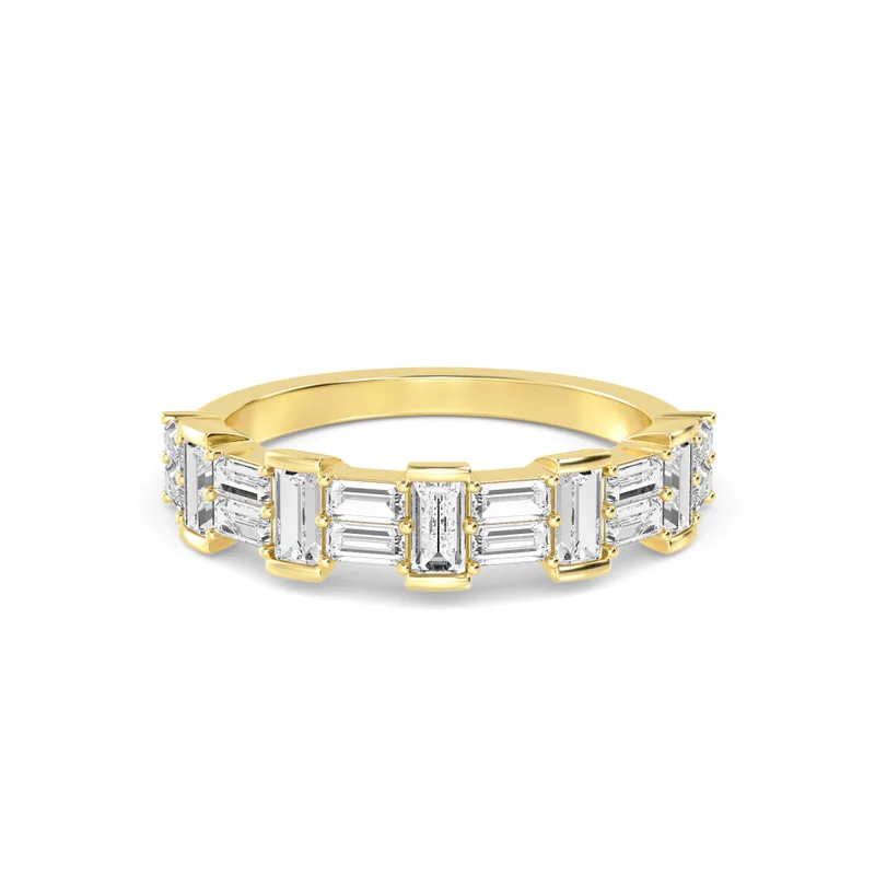 Celine Baguette Lab-Grown Diamond Ring in yellow gold — view 1