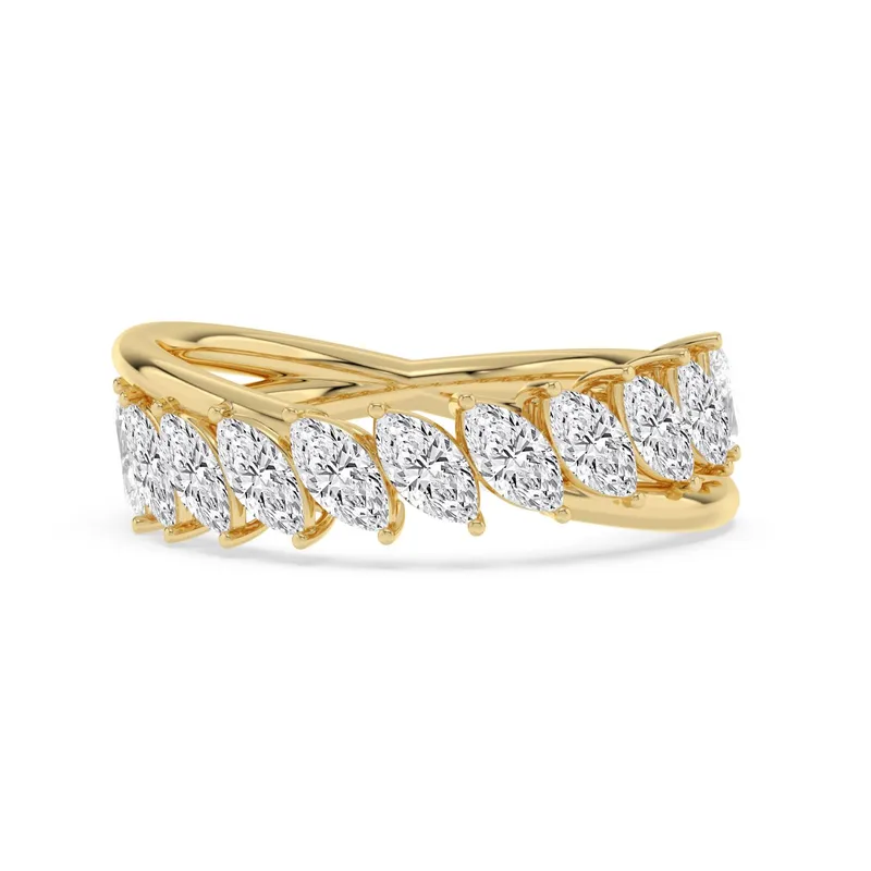 Marcella Marquise Lab-Grown Diamond Ring in yellow gold — view 1