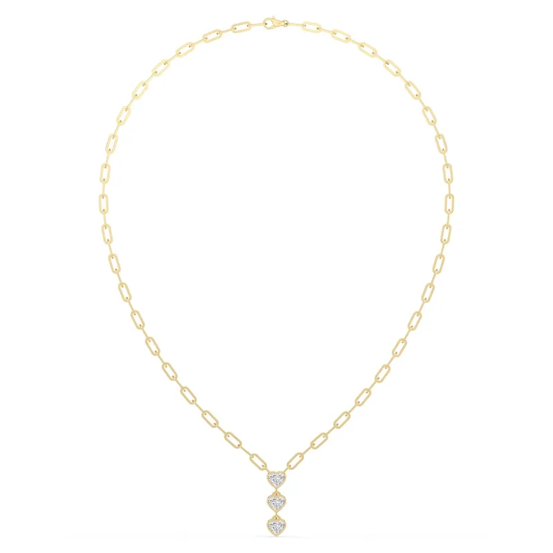 Amorette Heart Lab-Grown Diamond Necklace in 18kt yellow gold — view 1