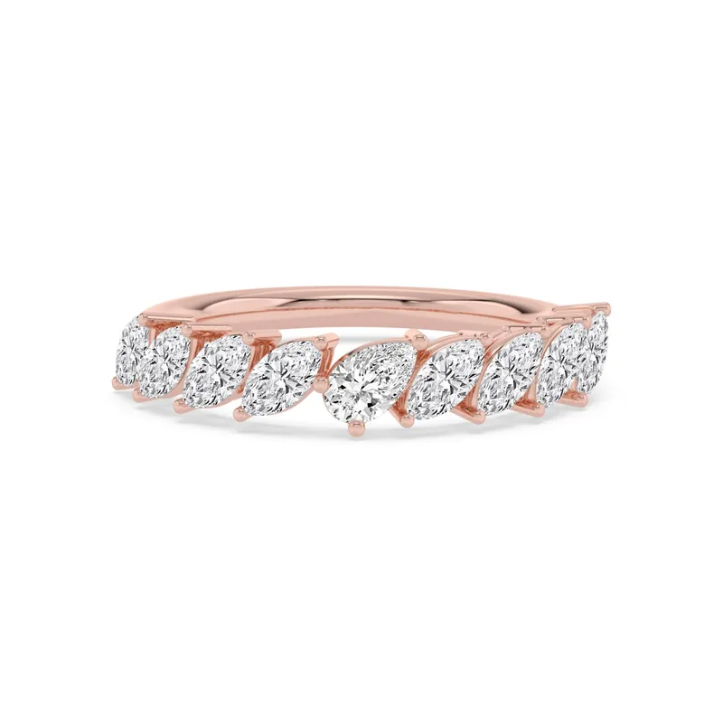 Rosalie Mixed-Cut Lab-Grown Diamond Ring in rose gold — view 1