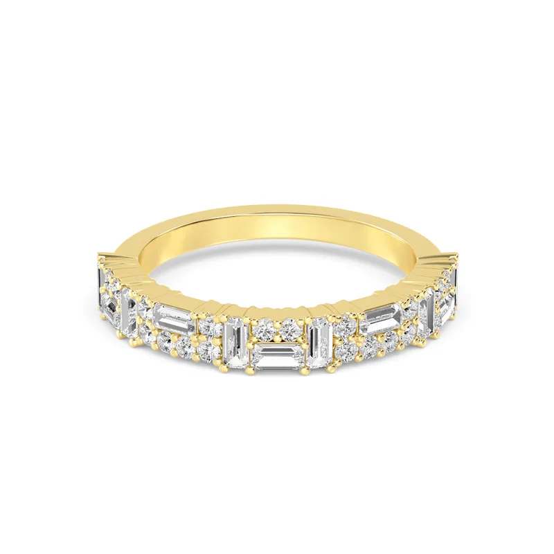 Sylvie Mixed-Cut Lab-Grown Diamond Ring in yellow gold — view 1