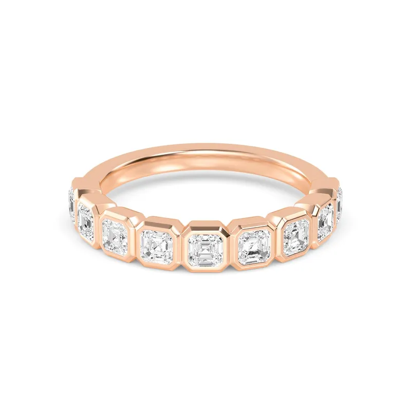 Isadora Asscher Lab-Grown Diamond Ring in rose gold — view 1