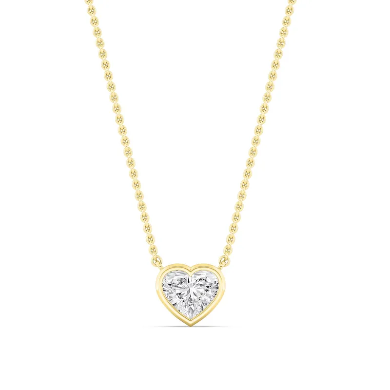 Adore Heart Lab-Grown Diamond Pendant in yellow gold — view 1