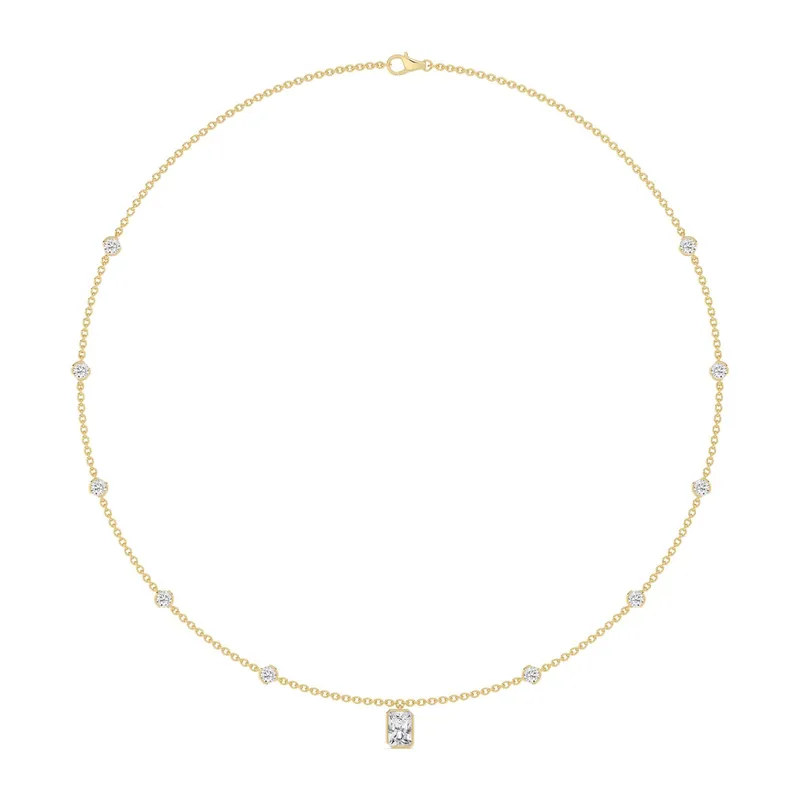 Alessandra Radiant Lab-Grown Diamond Necklace in 9kt yellow gold — view 1