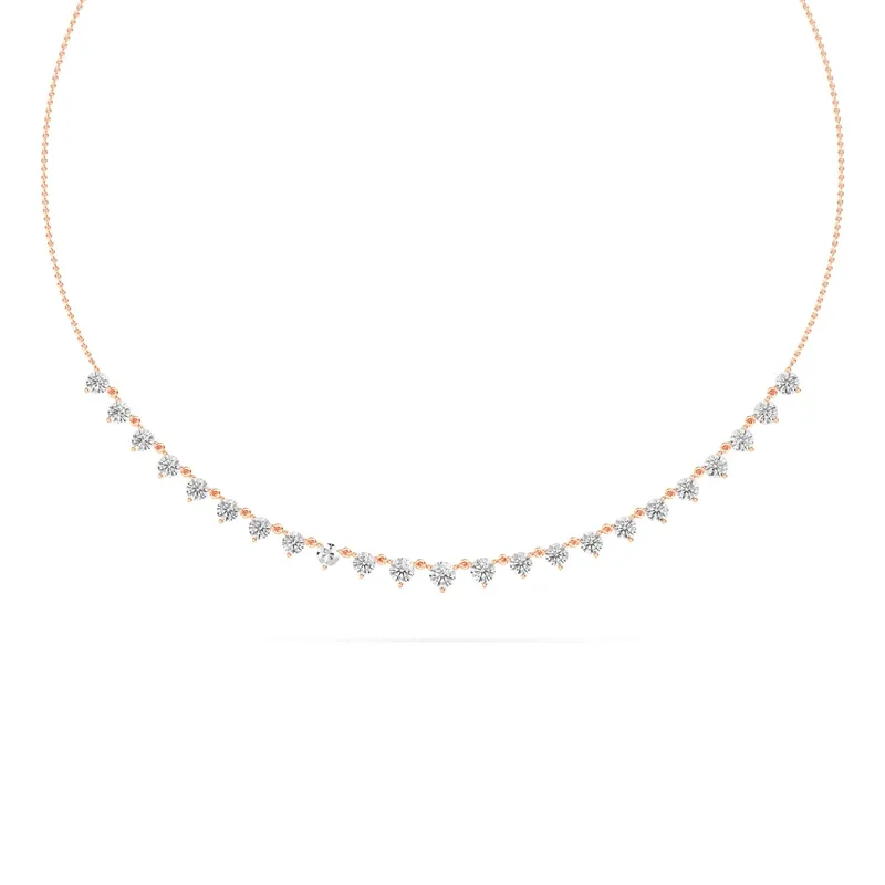 Starlight Round Lab-Grown Diamond Pendant in rose gold — view 1