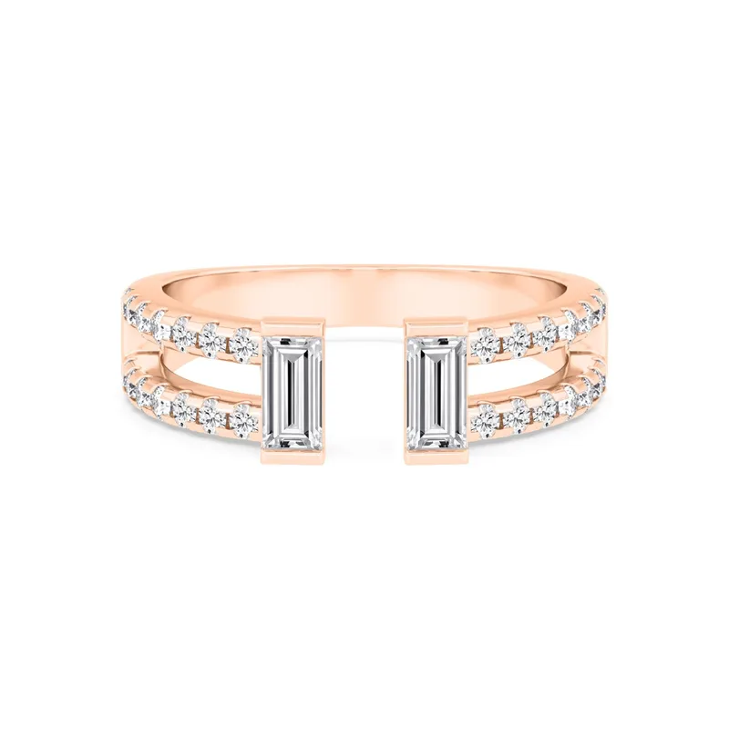Noelle Mixed-Cut Lab-Grown Diamond Ring in rose gold — view 1