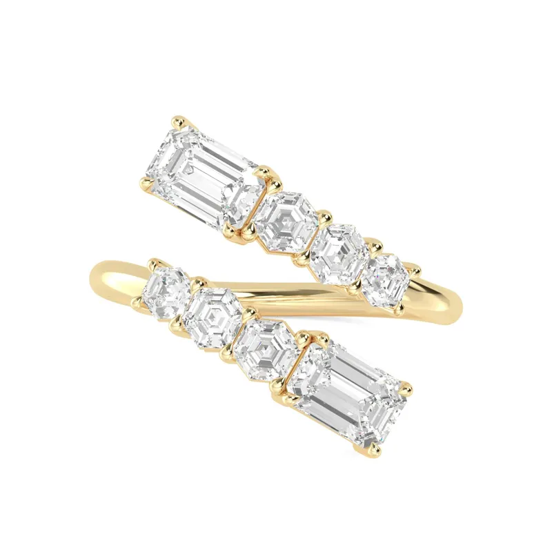 Adeline Mixed-Cut Lab-Grown Diamond Ring in yellow gold — view 1
