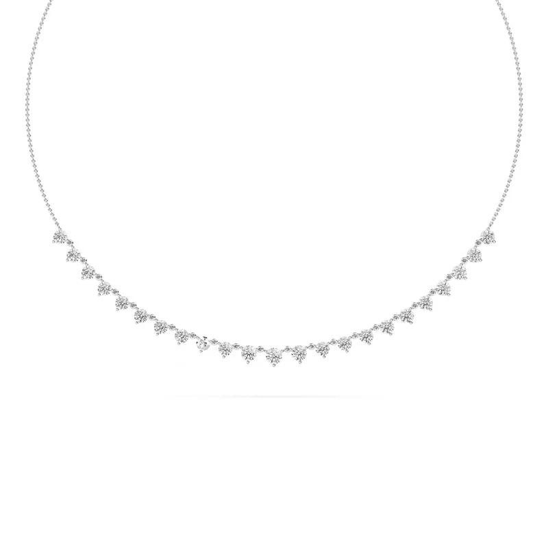 Starlight Round Lab-Grown Diamond Pendant in white gold — view 1
