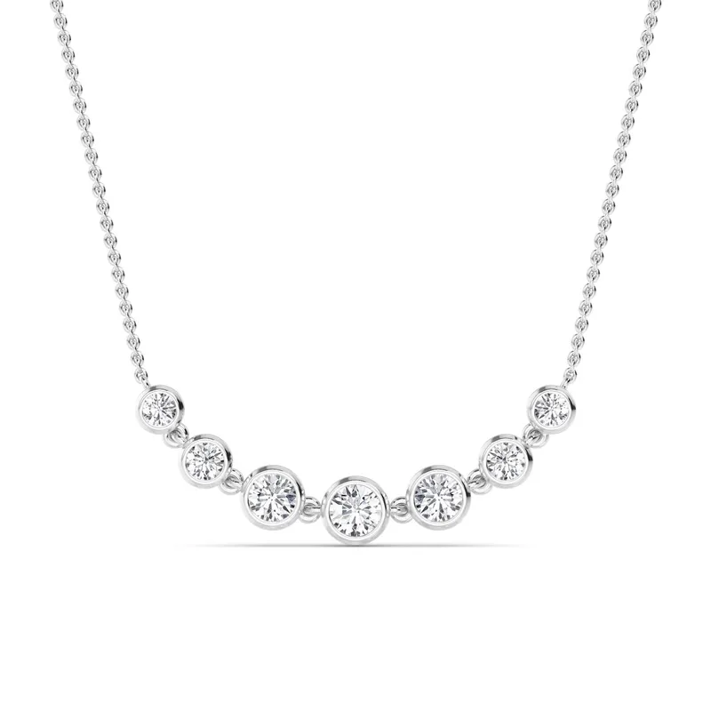 Serenade Round Lab-Grown Diamond Pendant in white gold — view 1