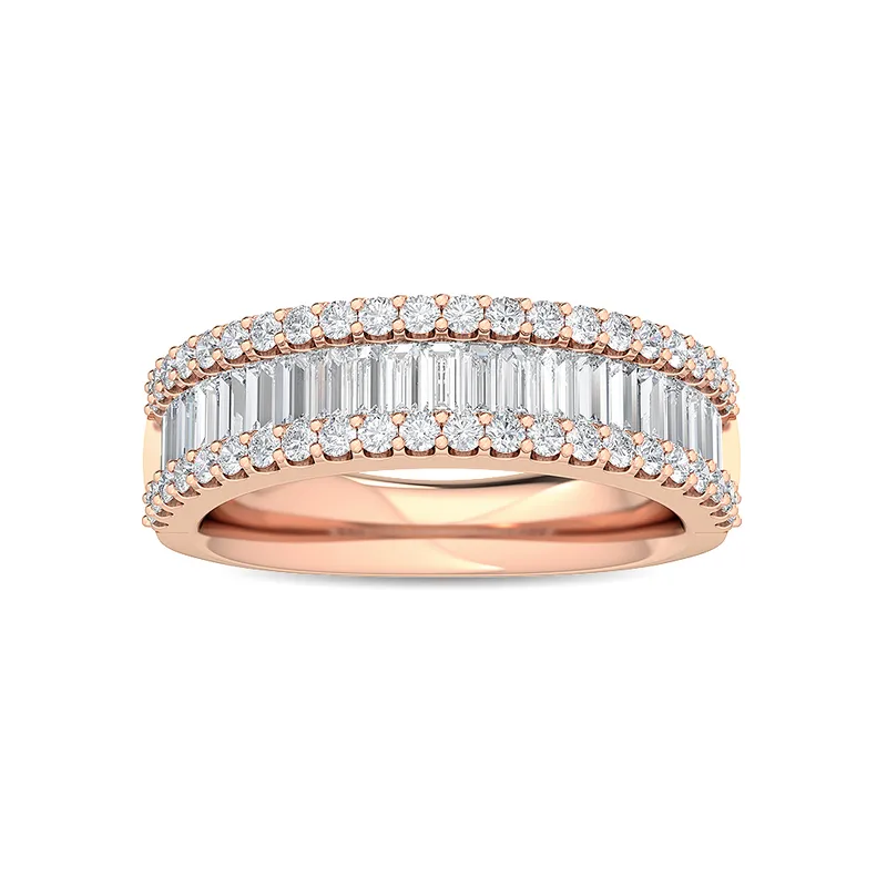 Aster Mixed-Cut Lab-Grown Diamond Ring in rose gold — view 1
