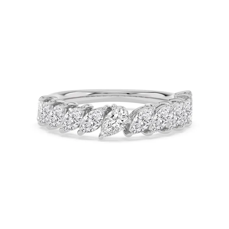 Cleo Mixed-Cut Lab-Grown Diamond Ring in white gold — view 1