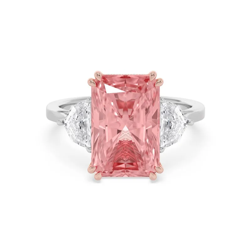 Romina Radiant Pink Lab-Grown Diamond Ring in two tone gold — view 1