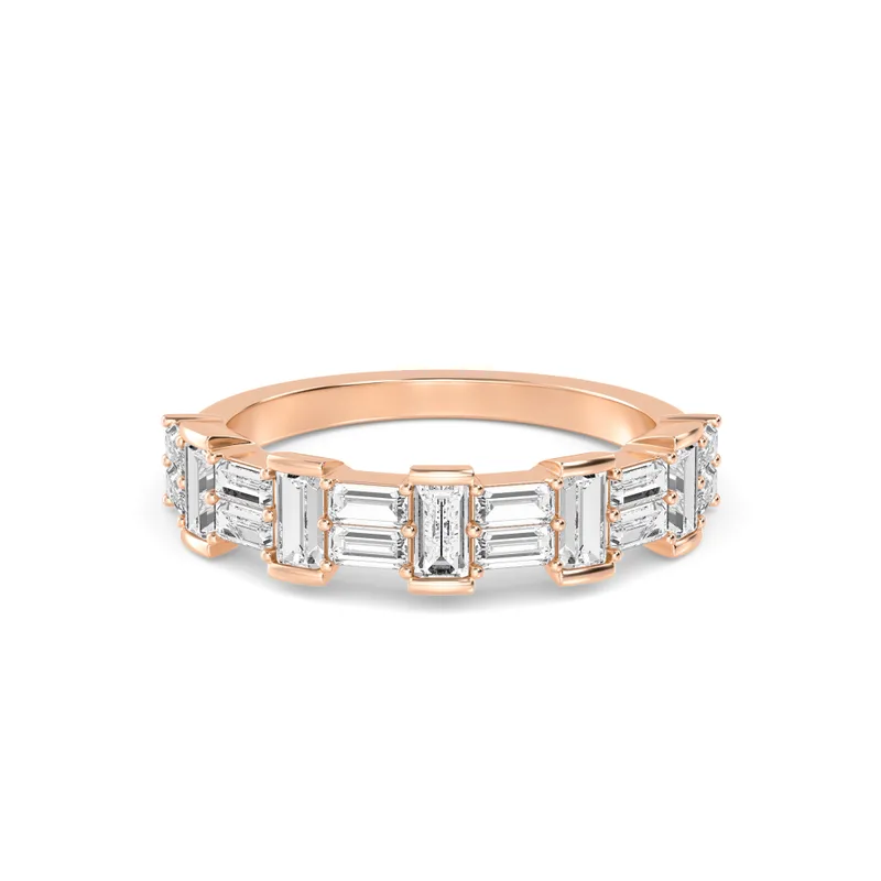 Celine Baguette Lab-Grown Diamond Ring in rose gold — view 1
