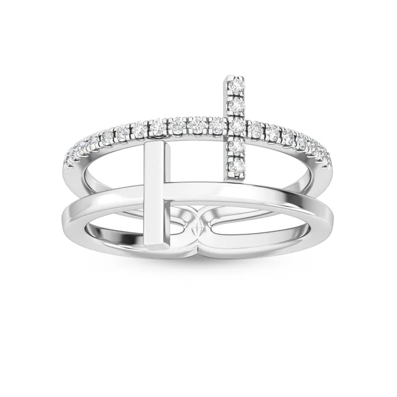 Solana Round Lab-Grown Diamond Ring in white gold — view 1