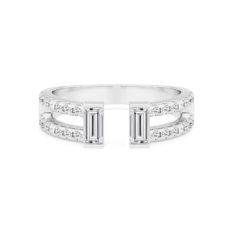 Noelle Mixed-Cut Lab-Grown Diamond Ring in white gold — view 1