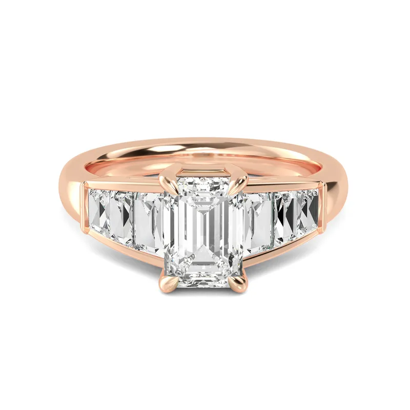 Eloise Mixed-Cut Lab-Grown Diamond Ring in rose gold — view 1