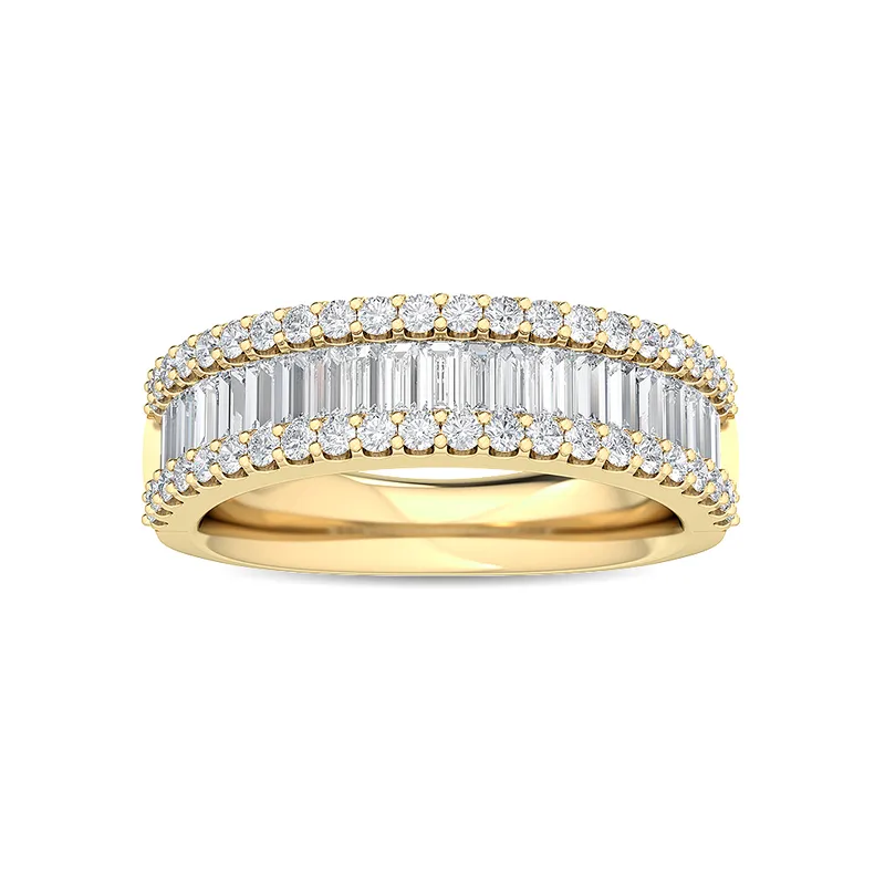 Aster Mixed-Cut Lab-Grown Diamond Ring in yellow gold — view 1