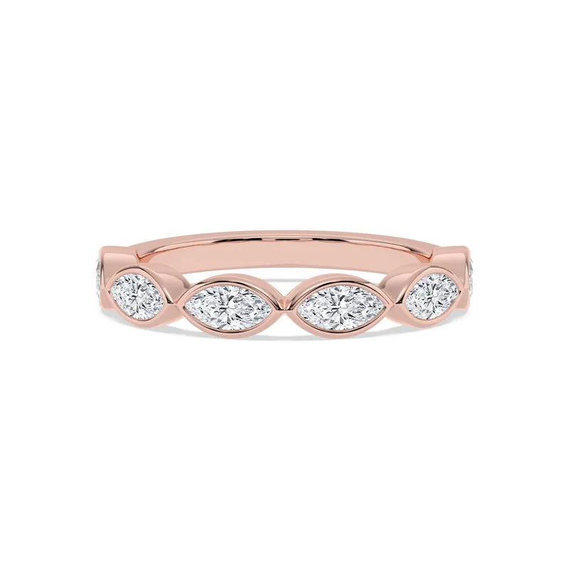 Ottilie Marquise Lab-Grown Diamond Ring in rose gold — view 1