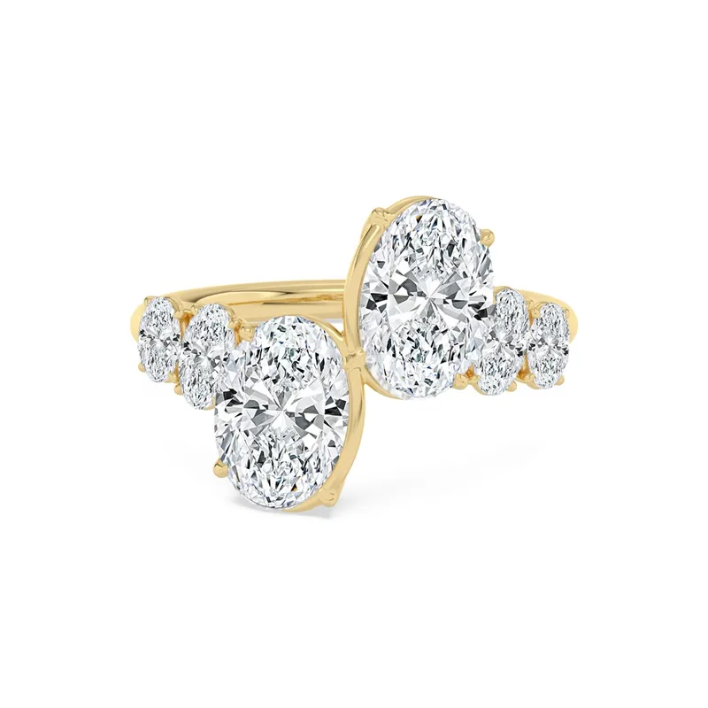 Ophelia Oval Lab-Grown Diamond Ring in yellow gold — view 1