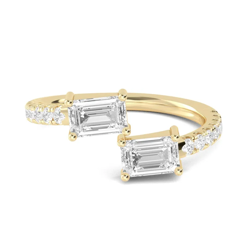 Marielle Mixed-Cut Lab-Grown Diamond Ring in yellow gold — view 1