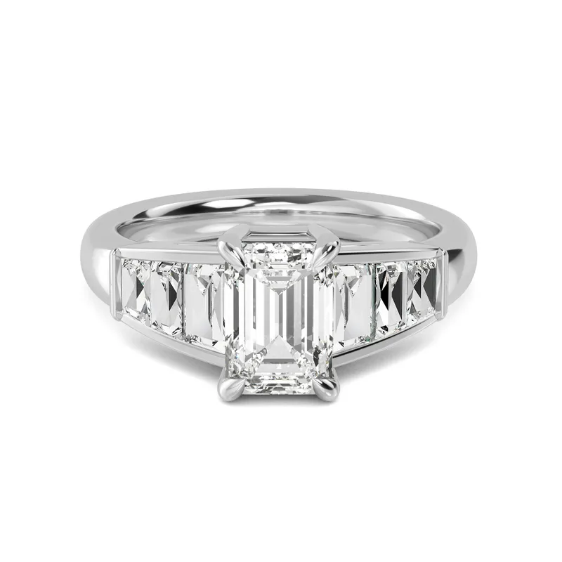 Eloise Mixed-Cut Lab-Grown Diamond Ring in white gold — view 1