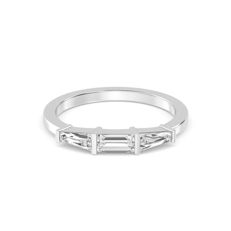 Elise Baguette Lab-Grown Diamond Ring in white gold — view 1