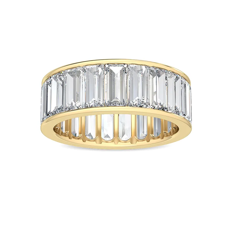 Simone Baguette Lab-Grown Diamond Ring in yellow gold — view 1