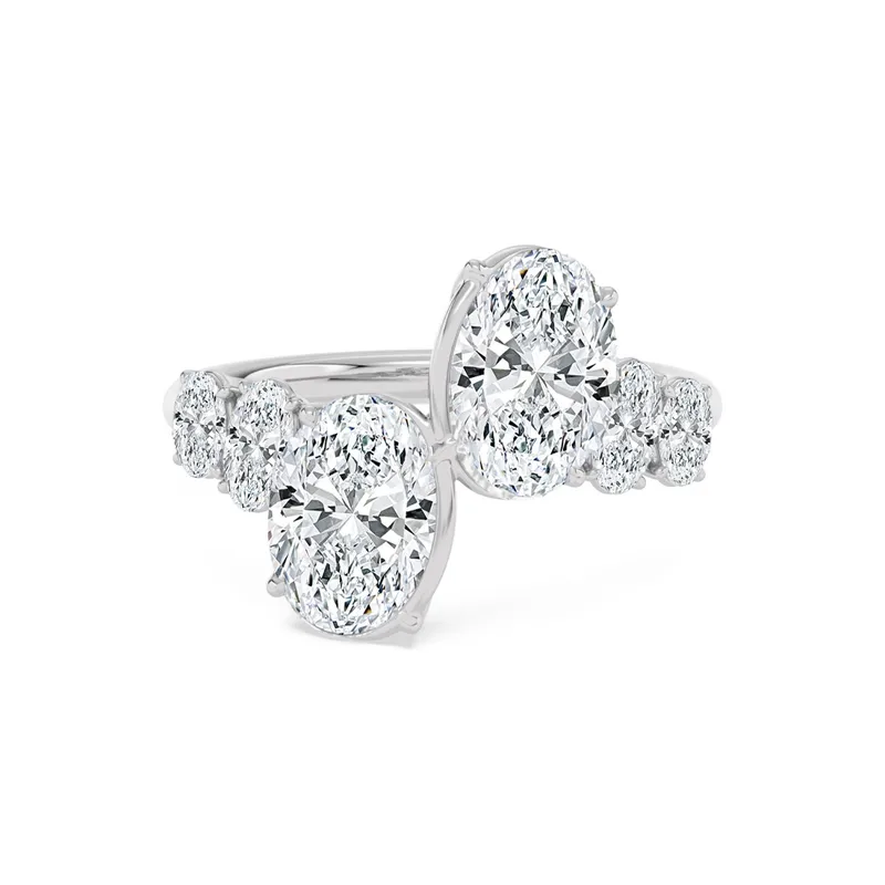 Ophelia Oval Lab-Grown Diamond Ring in white gold — view 1