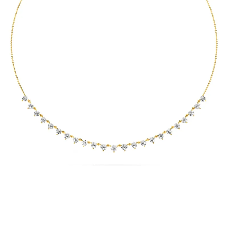 Starlight Round Lab-Grown Diamond Pendant in yellow gold — view 1