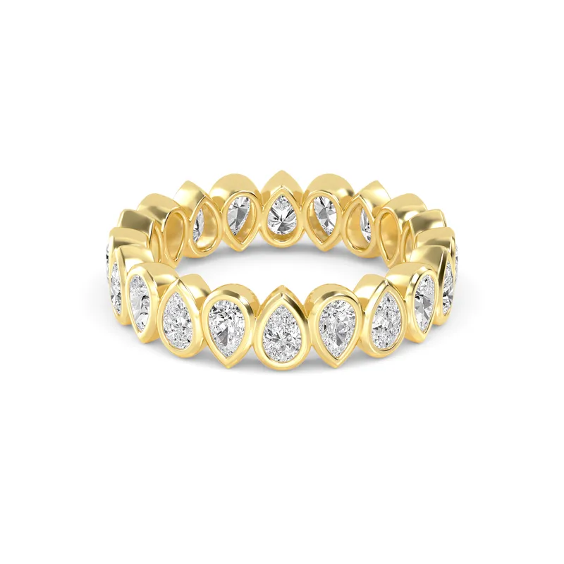 Delphine Pear Lab-Grown Diamond Ring in yellow gold — view 1