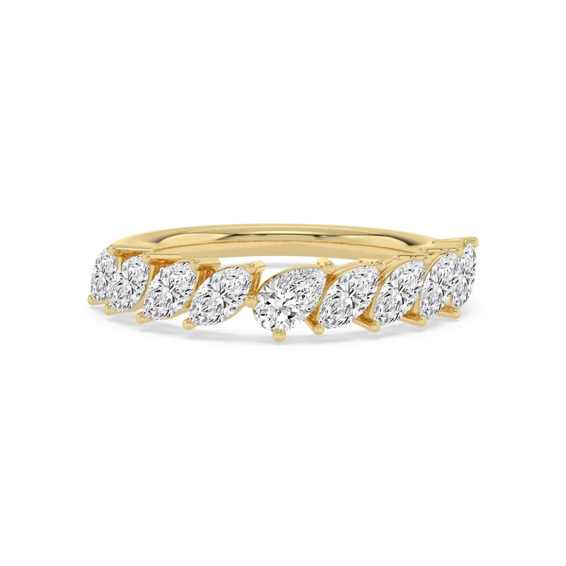 Rosalie Mixed-Cut Lab-Grown Diamond Ring in yellow gold — view 1