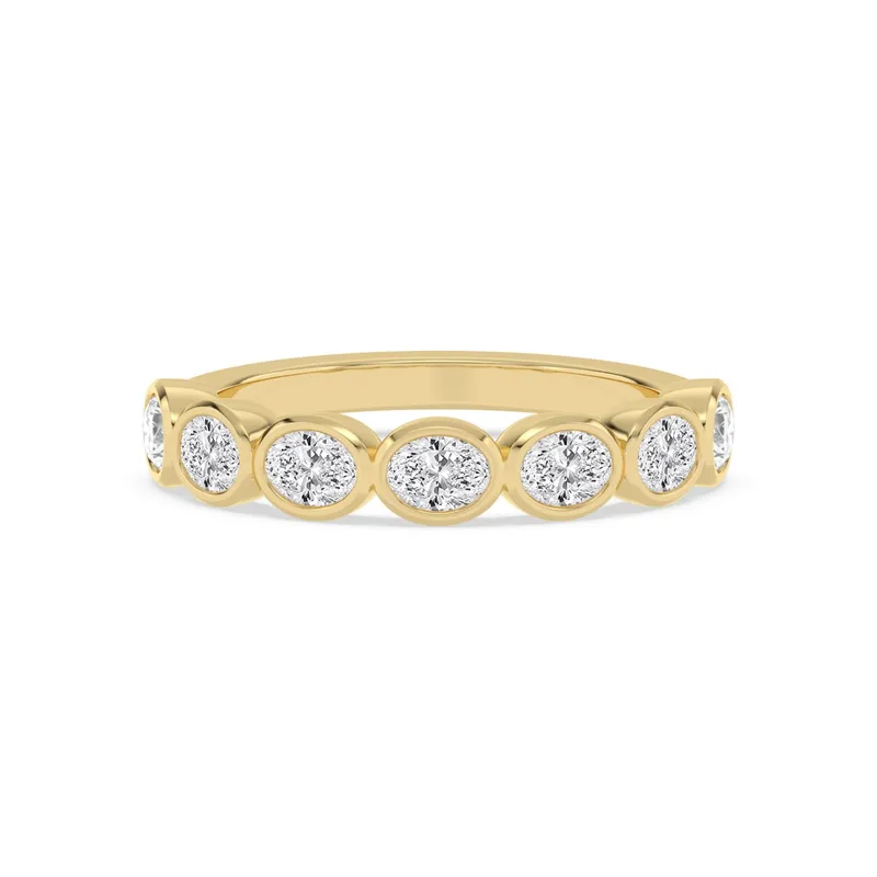 Ottilie Oval Lab-Grown Diamond Ring in yellow gold — view 1