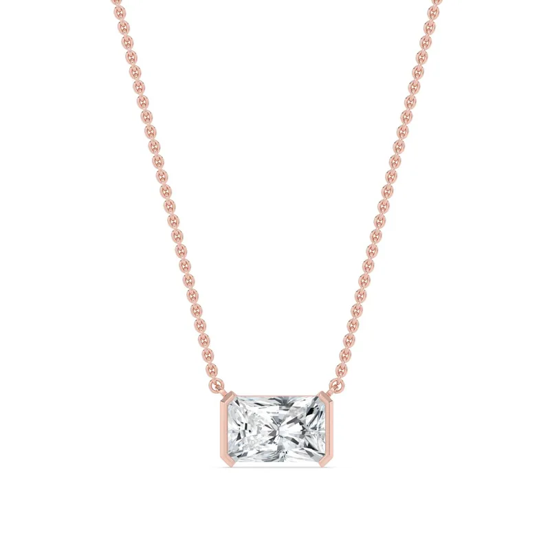 Essence Radiant Lab-Grown Diamond Pendant in rose gold — view 1