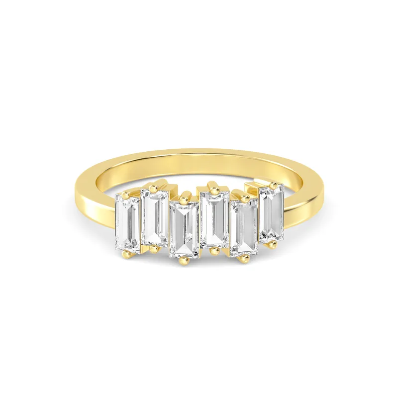 Alina Baguette Lab-Grown Diamond Ring in yellow gold — view 1