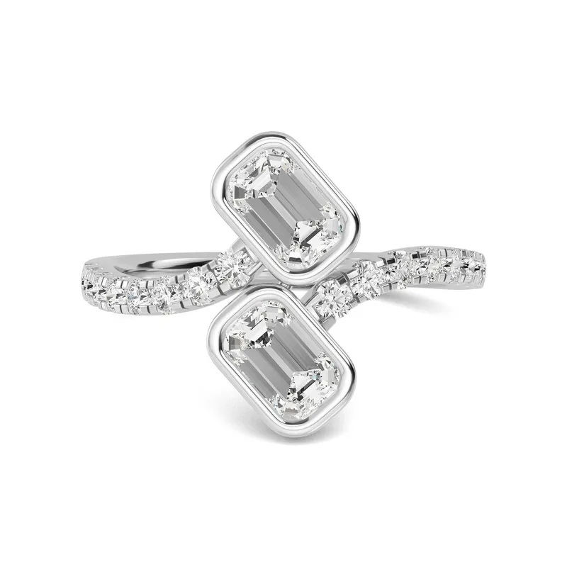 Celeste Mixed-Cut Lab-Grown Diamond Ring in white gold — view 1