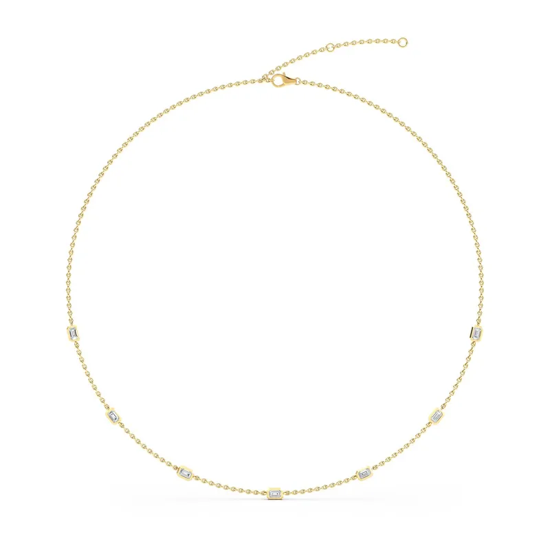 Vera Emerald Lab-Grown Diamond Necklace in 18kt yellow gold — view 1