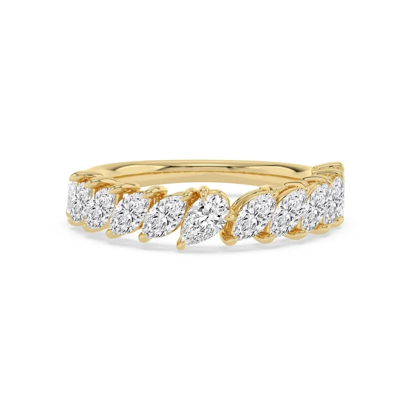 Cleo Mixed-Cut Lab-Grown Diamond Ring in yellow gold — view 1