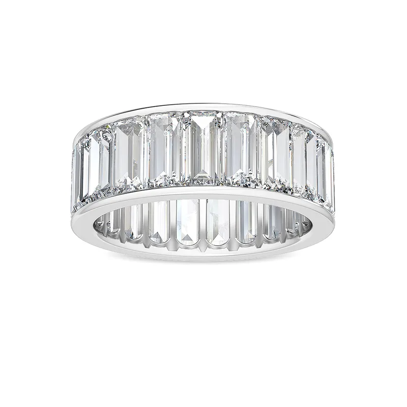 Simone Baguette Lab-Grown Diamond Ring in white gold — view 1
