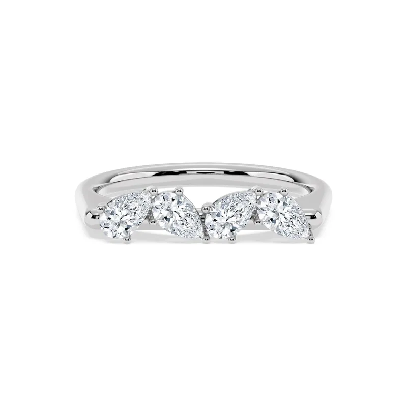 Soleil Pear Lab-Grown Diamond Ring in white gold — view 1