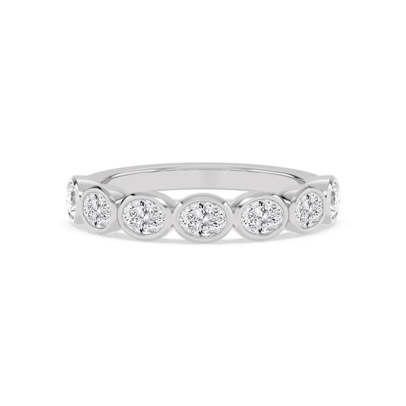 Ottilie Oval Lab-Grown Diamond Ring in white gold — view 1