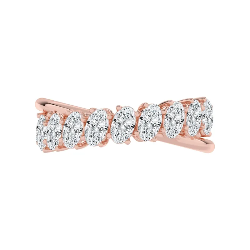 Oriana Oval Lab-Grown Diamond Ring in rose gold — view 1