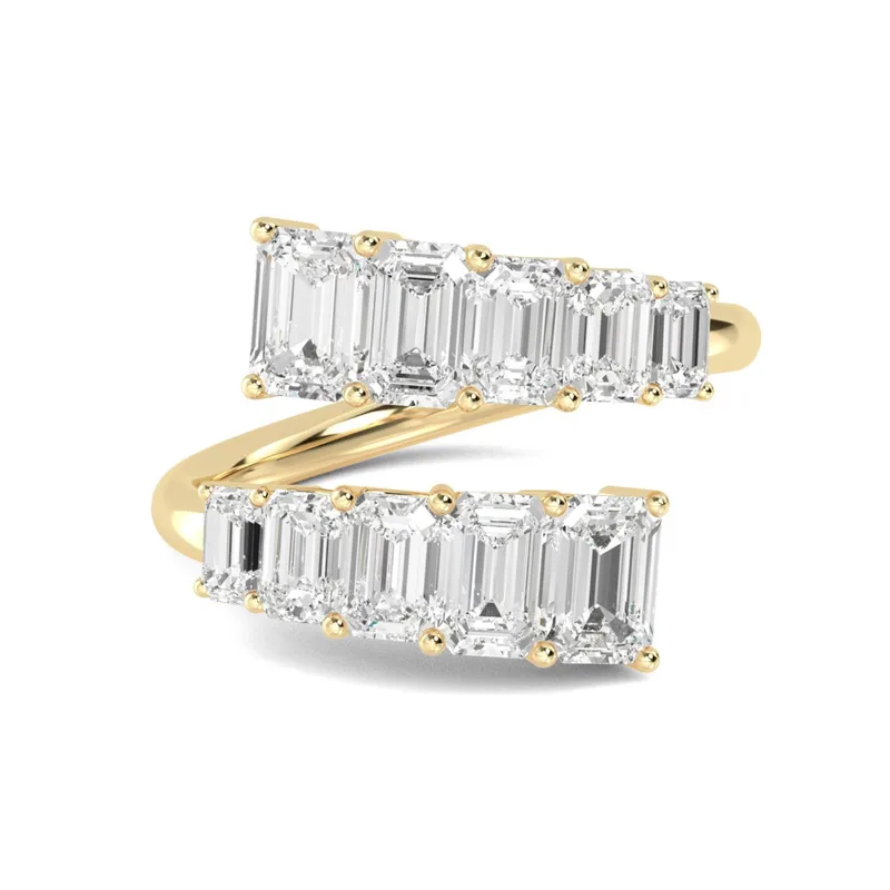 Cressida Emerald Lab-Grown Diamond Ring in yellow gold — view 1