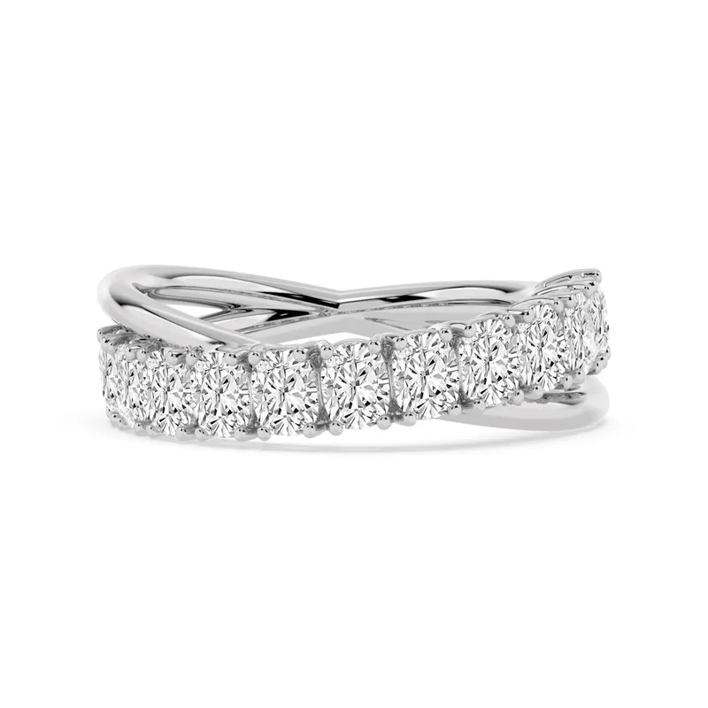 Odette Long Cushion Lab-Grown Diamond Ring in white gold — view 1