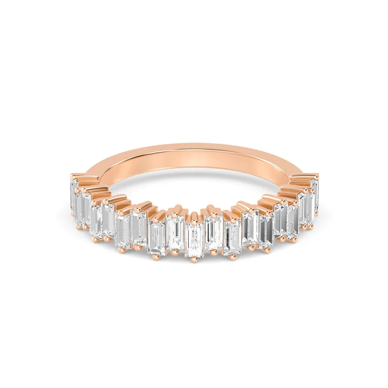 Margot Baguette Lab-Grown Diamond Ring in rose gold — view 1