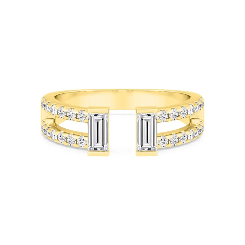 Noelle Mixed-Cut Lab-Grown Diamond Ring in yellow gold — view 1