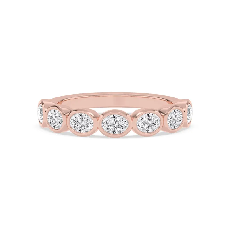 Ottilie Oval Lab-Grown Diamond Ring in rose gold — view 1