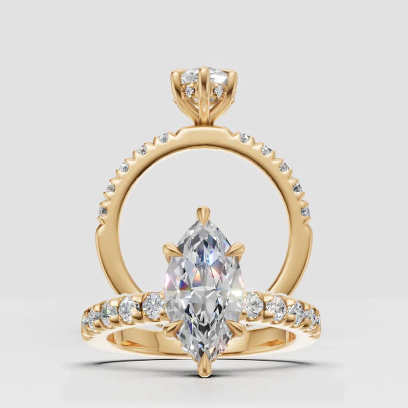 Kylie Solitaire and Sidestone Hidden Halo engagement ring